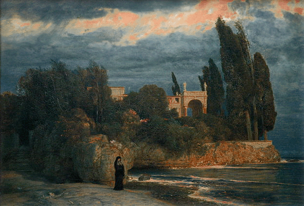 Villa by the Sea, c.1865 - Arnold Böcklin