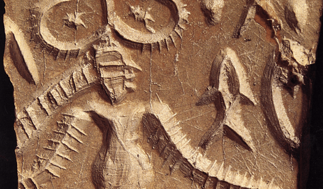 Pashupati seal from the Indus Valley, carved stone seal showing a seated figure surrounded by animals, with Indus script, c. 2500–1900 BC
