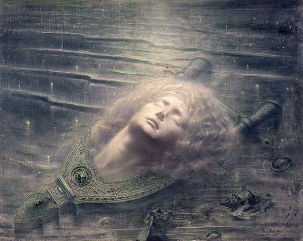 Orpheus, 1893 (oil on canvas) by Delville,
