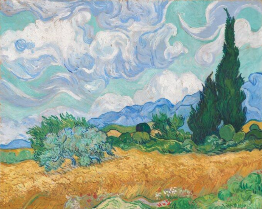 A Wheatfield, with Cypresses Vincent van Gogh