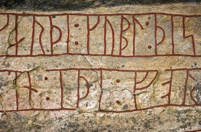 This depicts a general example of runic inscriptions and is not the inscription featured in the latest study. (Credit: Alexei Novikov/Shutterstock)