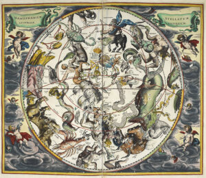 The constellations, with astrological signs of the zodiac - Andreas Cellarius (1596–1665) - PD-life- 70