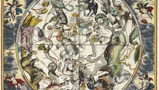 The constellations, with astrological signs of the zodiac - Andreas Cellarius (1596–1665) - PD-life- 70