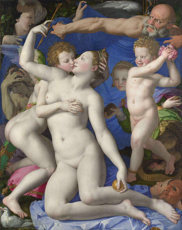 Venus, Cupid, Folly and Time Painting by Bronzino