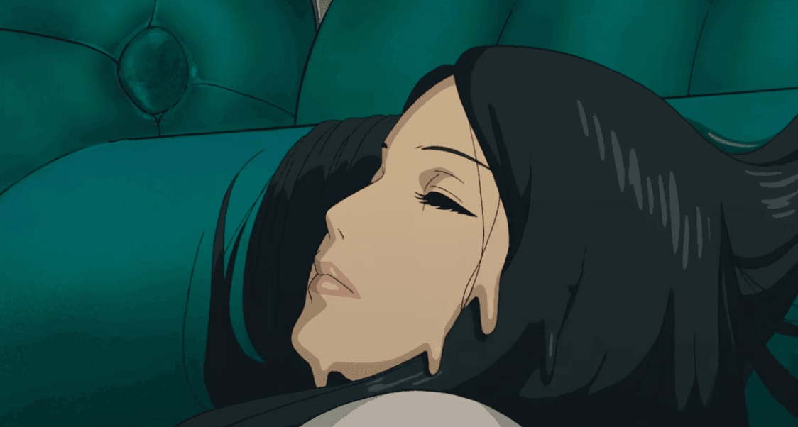 Mahito's mother with melting face representing the fractured Anima in The Boy and the Heron, Studio Ghibli 2023