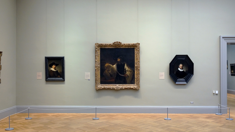 Center image: Rembrandt, Aristotle with a Bust of Homer, 1653, oil on canvas, 143.5 x 136.5 cm (The Metropolitan Museum of Art)
