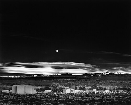 Moonrise, Hernandez, New Mexico (1941) by Ansel Adams