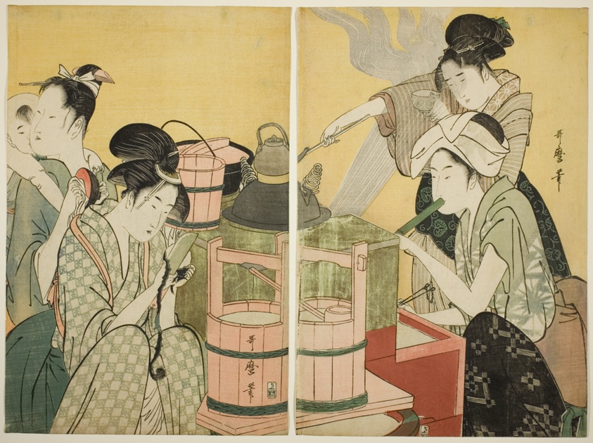 Kitchen SceneDate: c. 1794/95 Artist: Kitagawa Utamaro 喜多川 歌麿 Japanese, 1753 (?)-1806