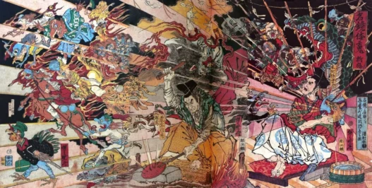 Kawanabe Kyōsai, Famous Mirrors: The Spirit of Japan, Newly Published, 1874. Israel Goldman Collection