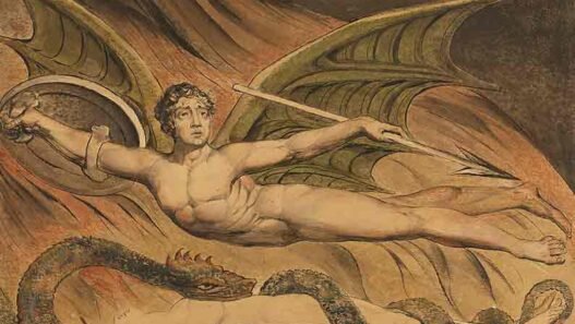 Satan Exulting over Eve, watercolor by William Blake.