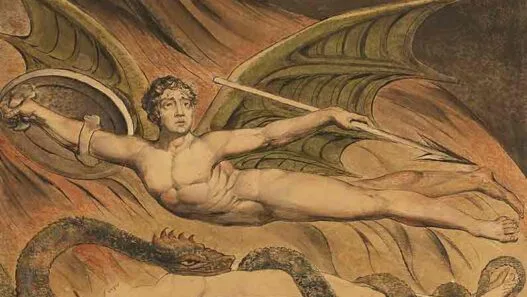 Satan Exulting over Eve, watercolor by William Blake.