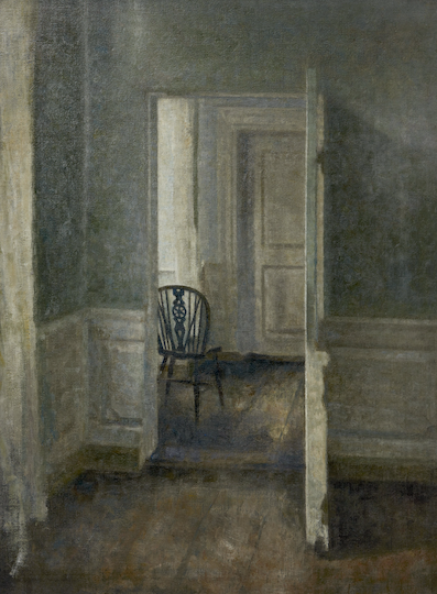Interior with Young Woman Seen from the Back, Hammershøi